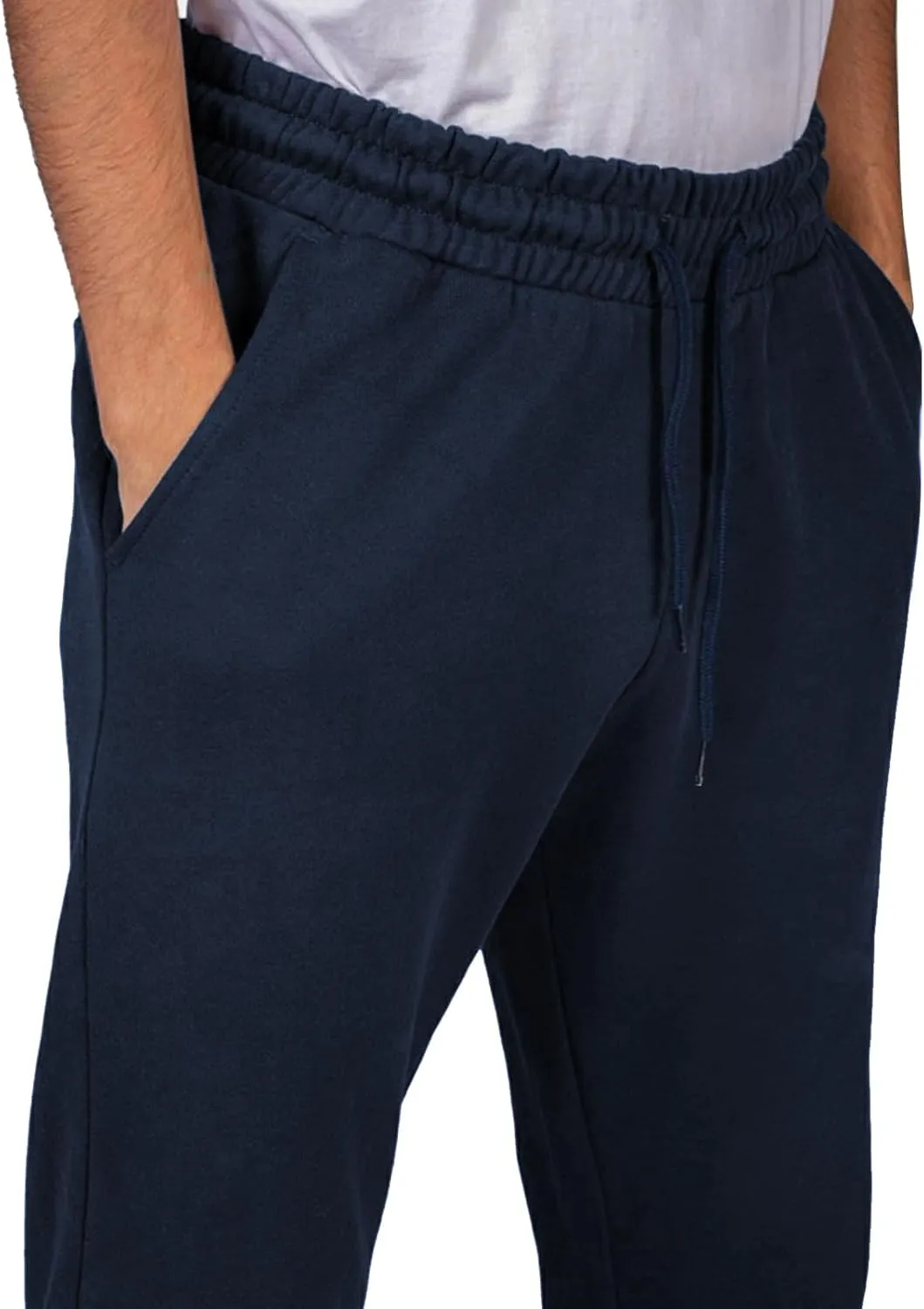 A WATERWANG Men's Sweatpants Casual Cotton Tapered Joggers Athletic Sweat Pants for Men Workout Running with Pockets