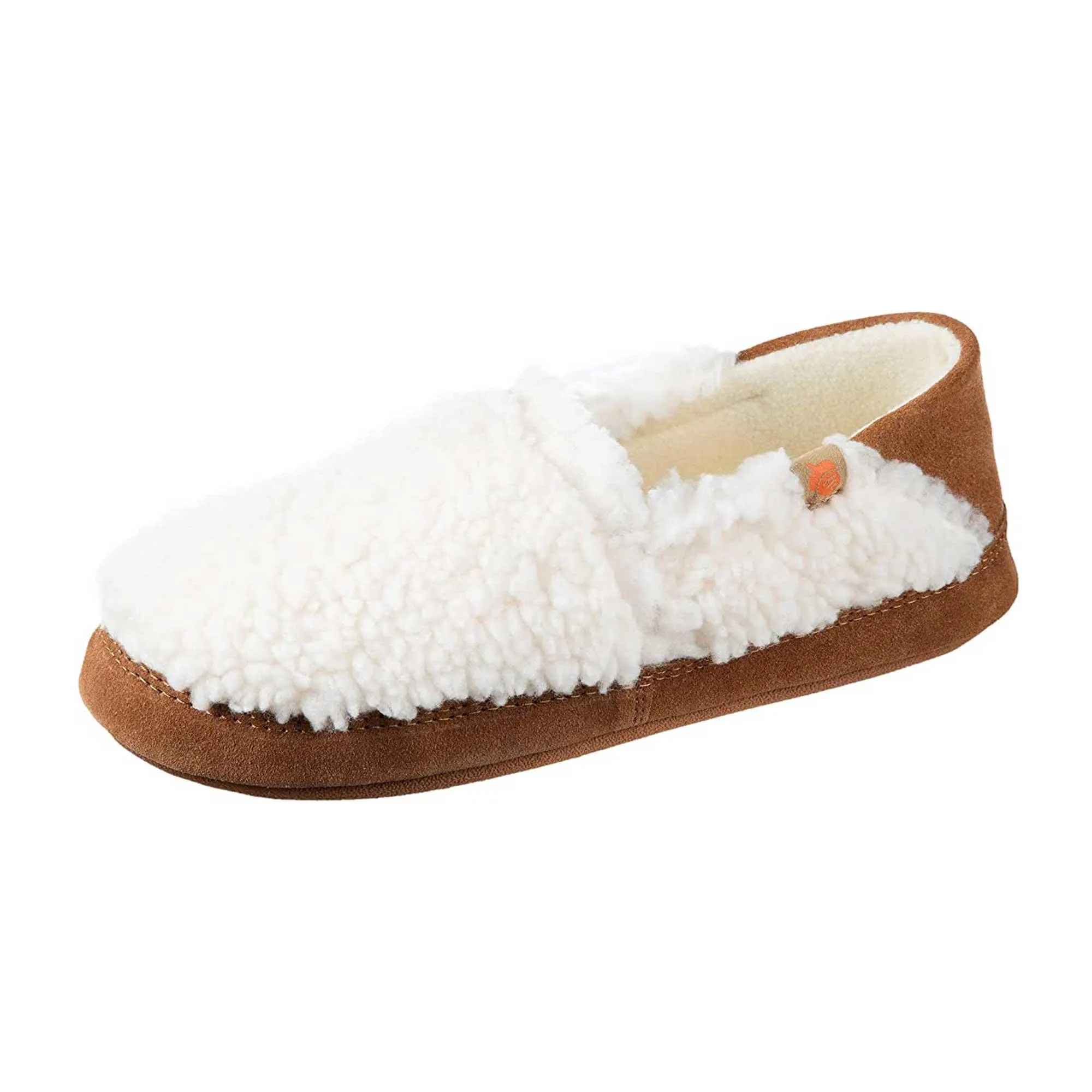Acorn Women's Slippers - Moc II Buff Popcorn Collapsible Heel, Large | A20132ACCWL