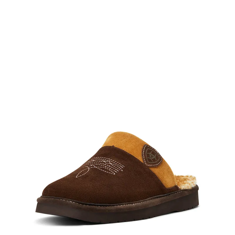 Ariat Men's Silversmith Square Toe Slipper, Chocolate