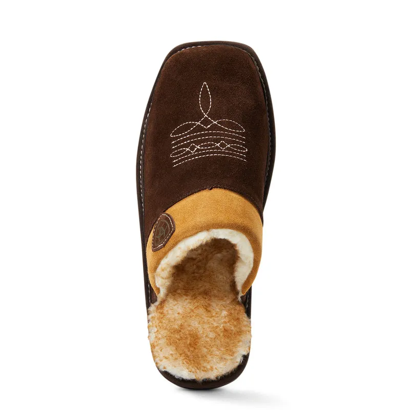 Ariat Men's Silversmith Square Toe Slipper, Chocolate