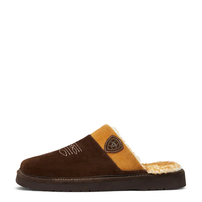 Ariat Men's Silversmith Square Toe Slipper, Chocolate