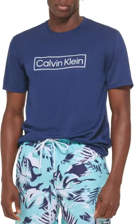 Calvin Klein Men's Standard Light Weight Quick Dry Short Sleeve 40  UPF Protection Active Top