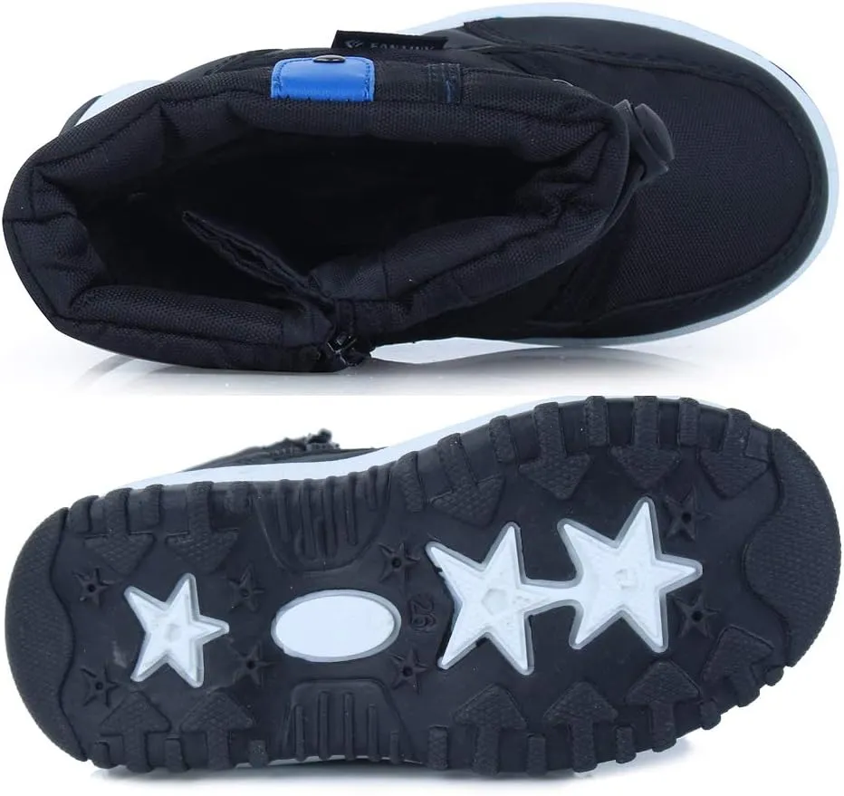 CIOR Winter Snow Boots for Boy and Girl Outdoor Waterproof with Fur Lined(Toddler/Little Kids)