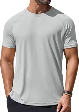COOFANDY Mens Swim Shirt Short Sleeve UPF 50  Sun Protection Shirt Rah Guard Athletic Quick Dry T Shirts