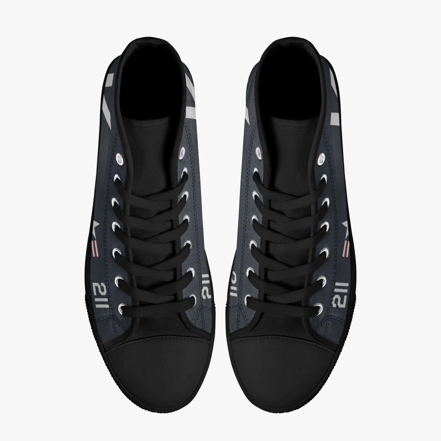F4U Corsair of Jesse Brown High Top Canvas Shoes