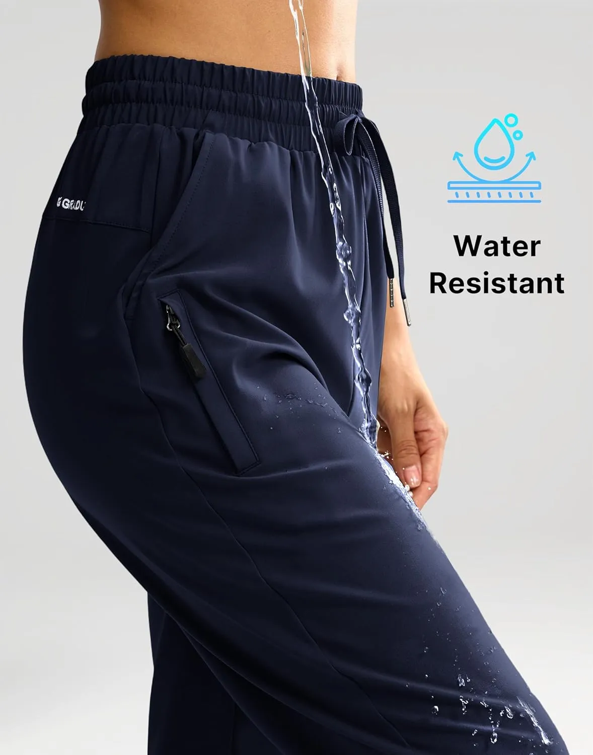 G Gradual Women's 15" Long Shorts Below The Knee Capri Lightweight Quick Dry Hiking Cargo Shorts for Women with 3 Pockets