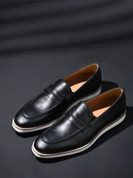 Jet Black Smart Casual Ultra Lightweight Moccasin Shoes