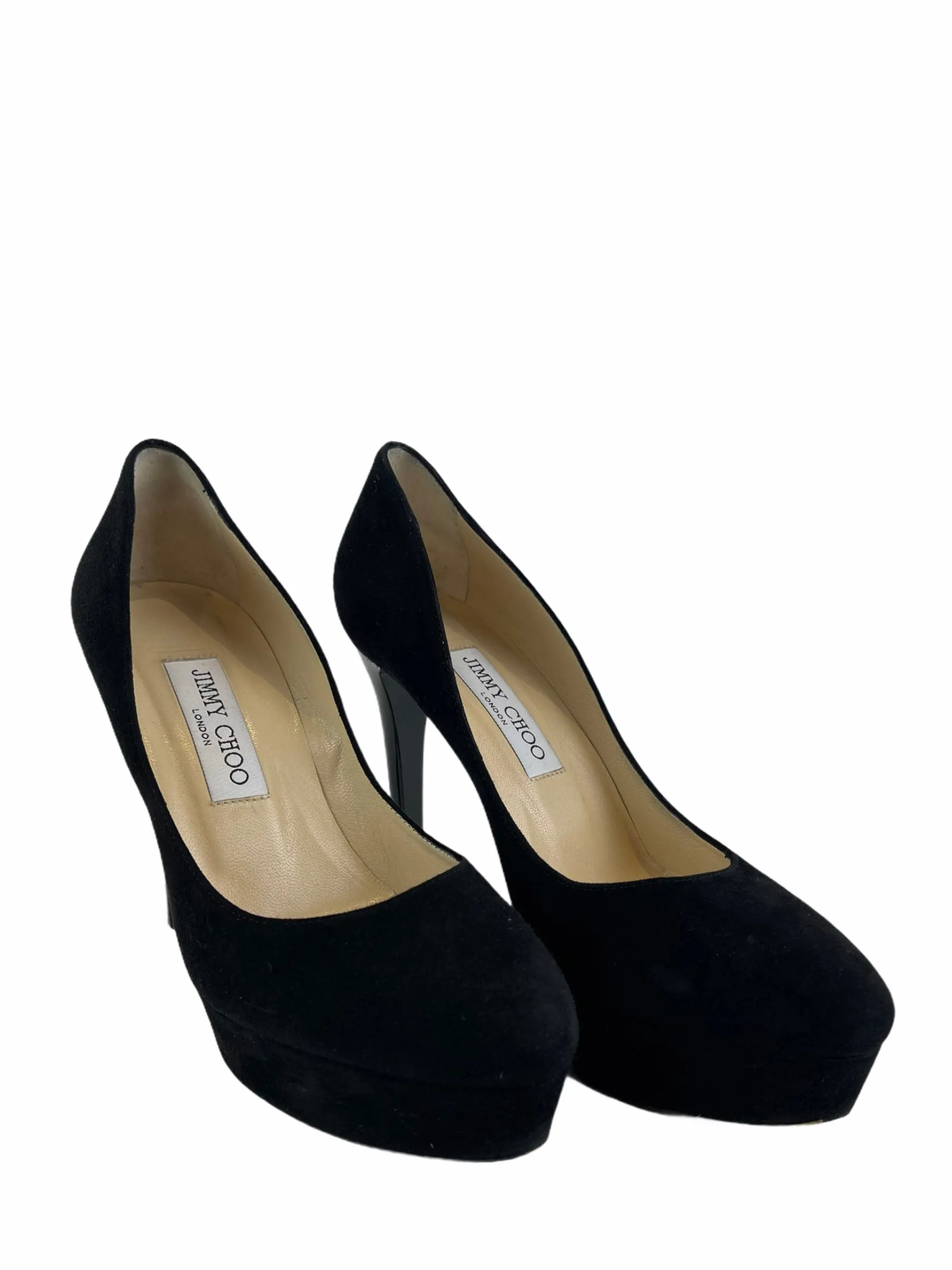 Jimmy Choo Black Suede Heels - UK 4.5