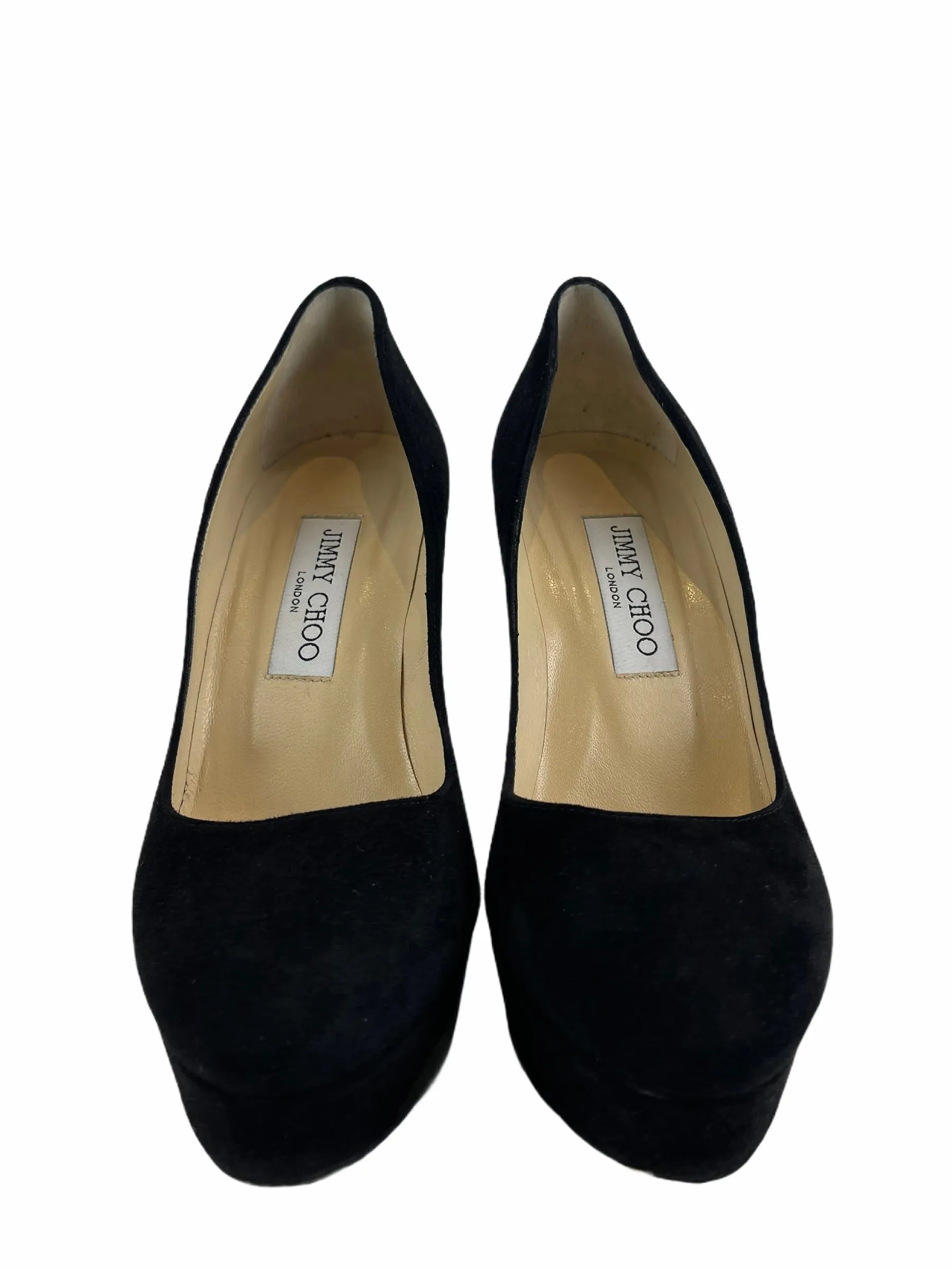 Jimmy Choo Black Suede Heels - UK 4.5