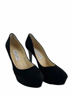 Jimmy Choo Black Suede Heels - UK 4.5