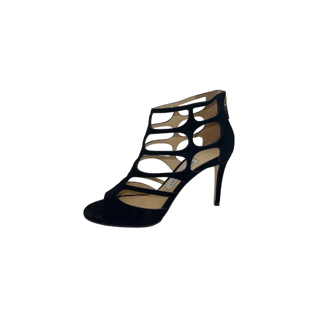 JIMMY CHOO Ren 85 Black Suede Heels - Sz. 36