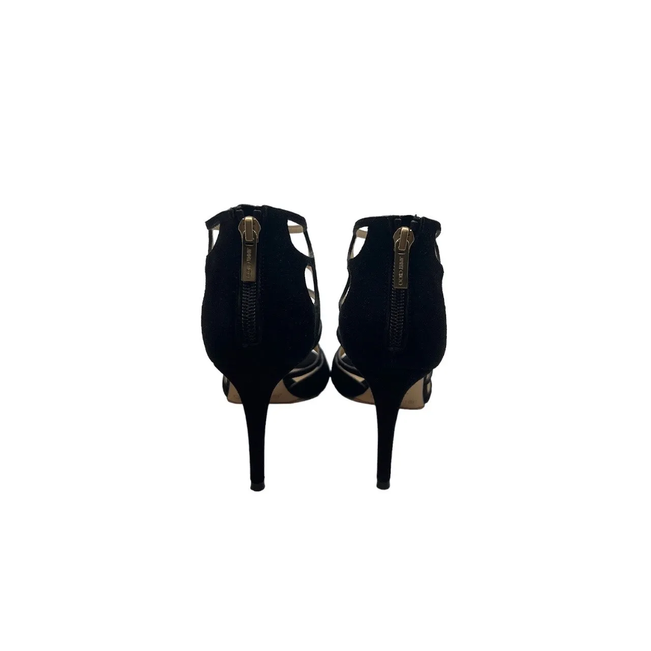 JIMMY CHOO Ren 85 Black Suede Heels - Sz. 36