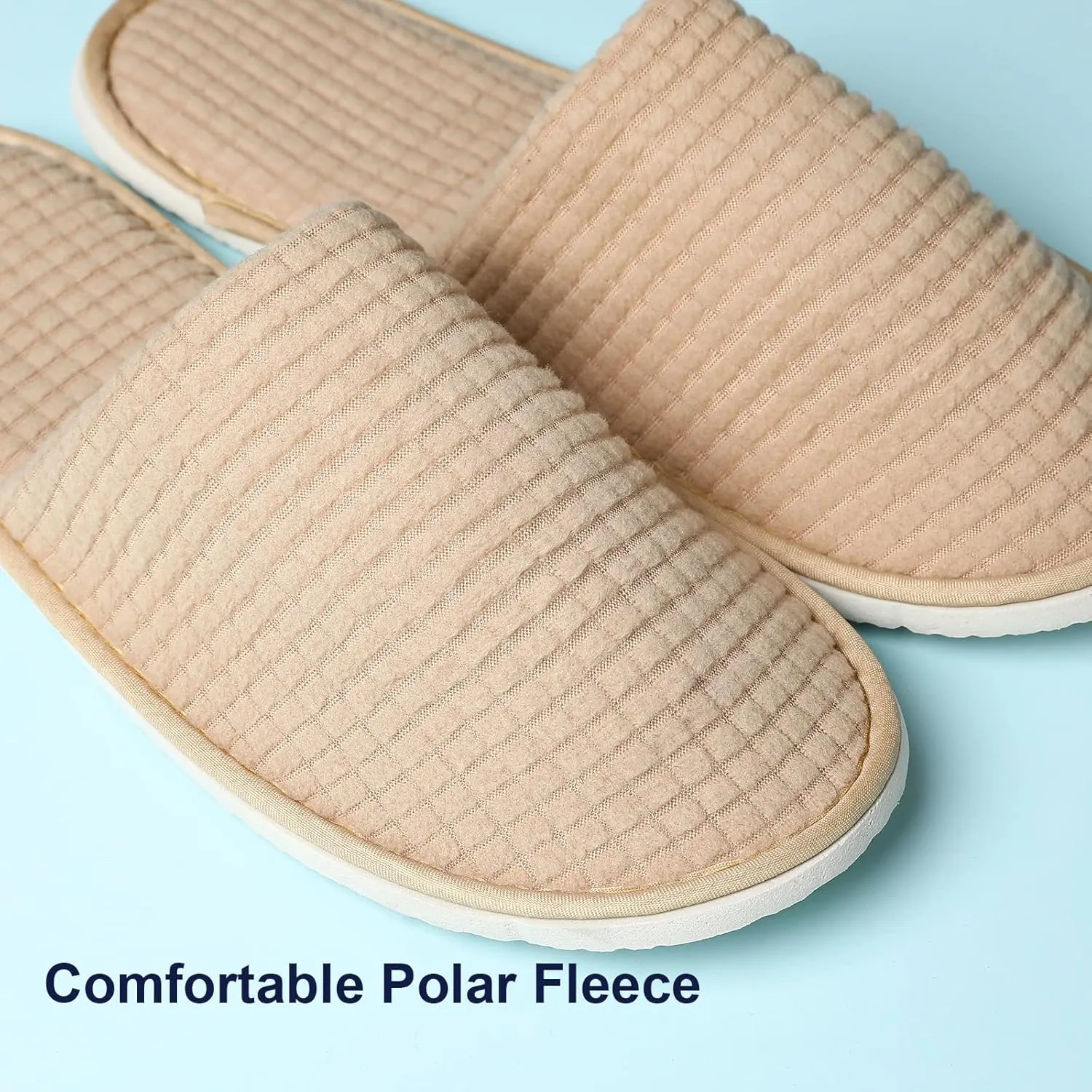 SPA Guest Slippers, 6/12 Pairs Reusable Washable Unisex Spa Slippers for Hotel Bedroom Wedding Party Travel