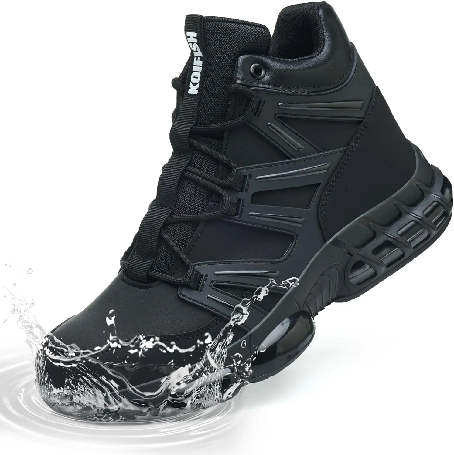 Waterproof Steel Toe Work Boots for Men Women Non Slip Safety Construction Boots Air Cushion