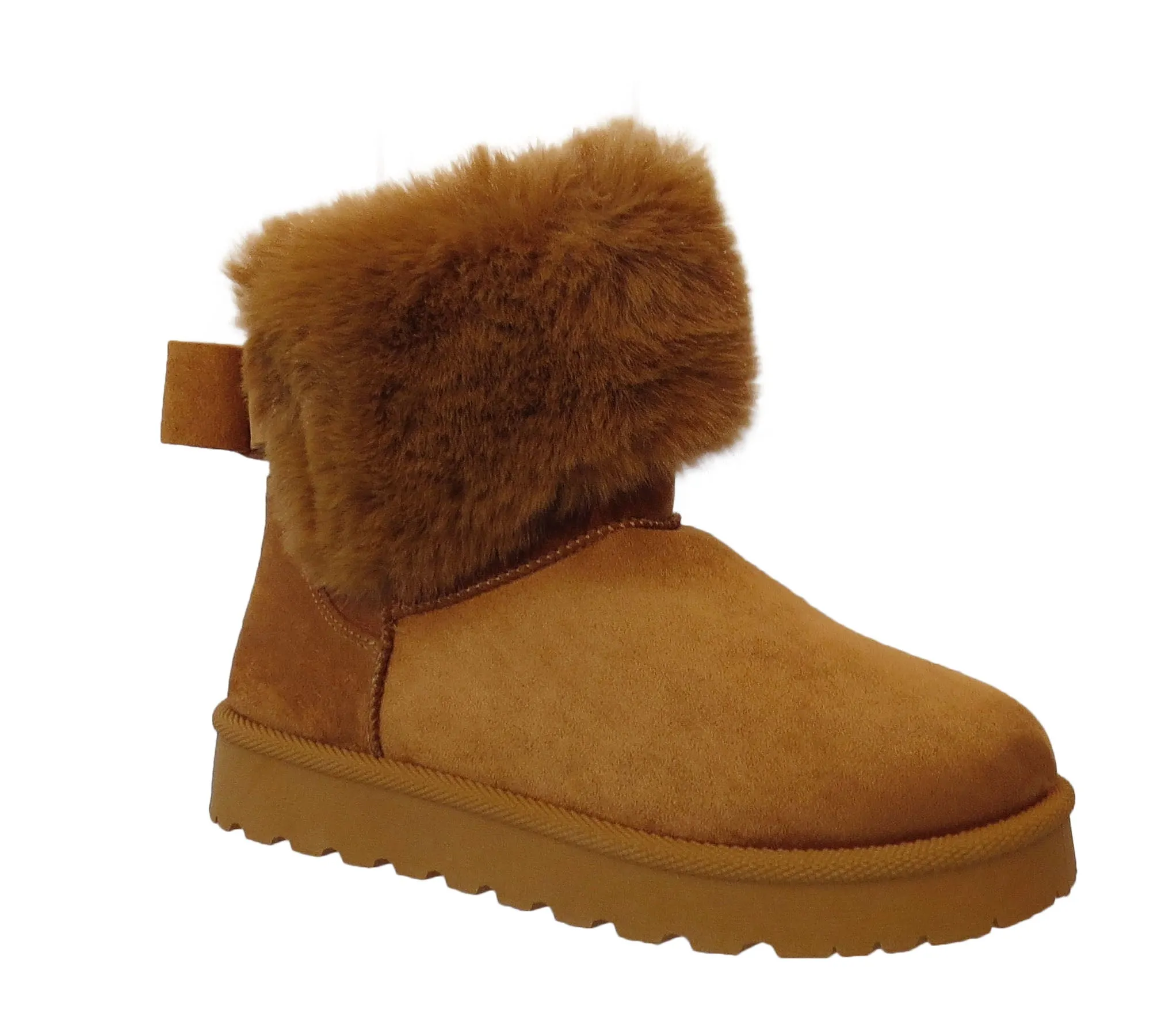 Welma Stylish Faux Suede Fur-Lined Ankle Boots for Women