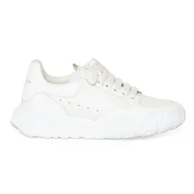 White Leather Court Low-Top Sneakers 38