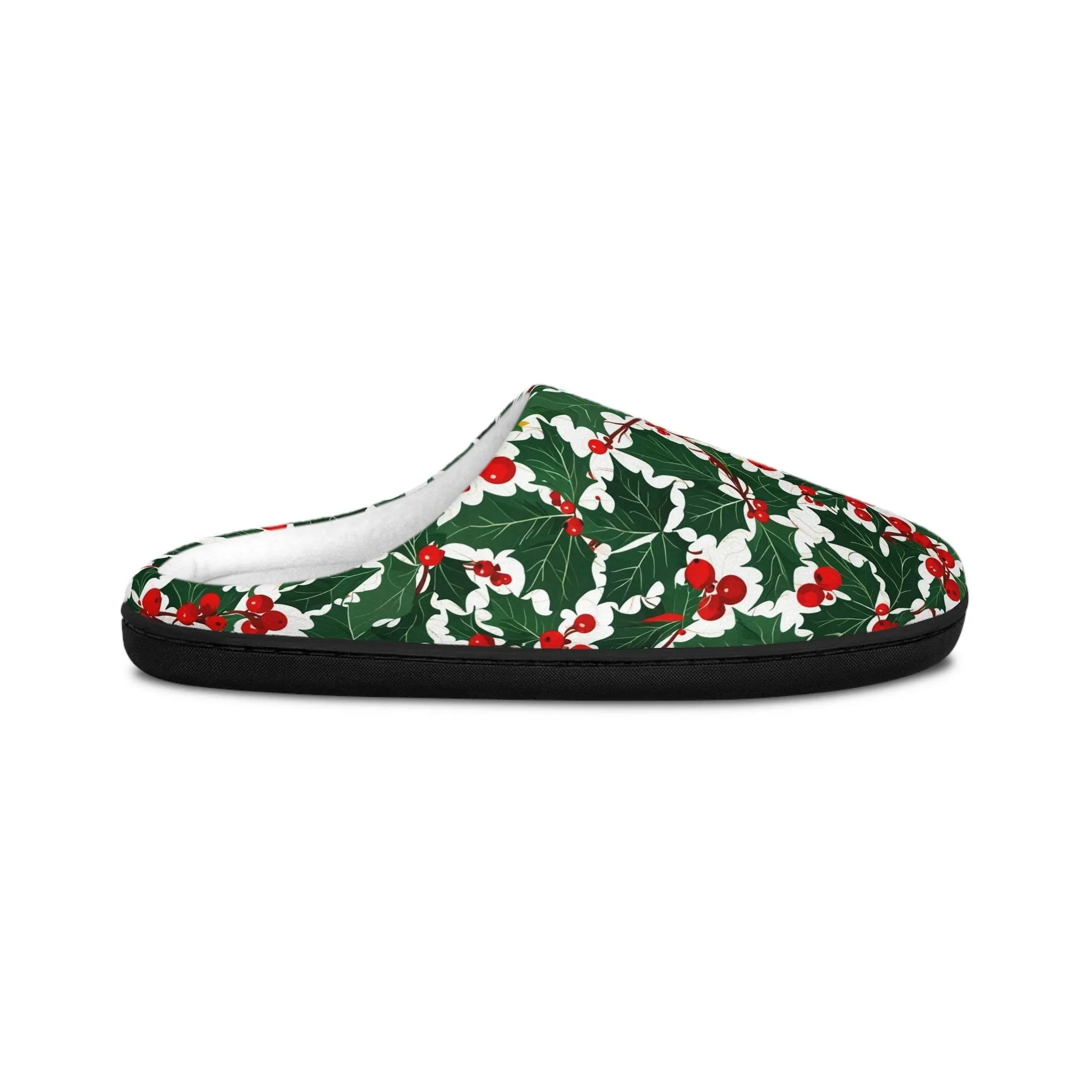 Womens Indoor Christmas holly Slippers