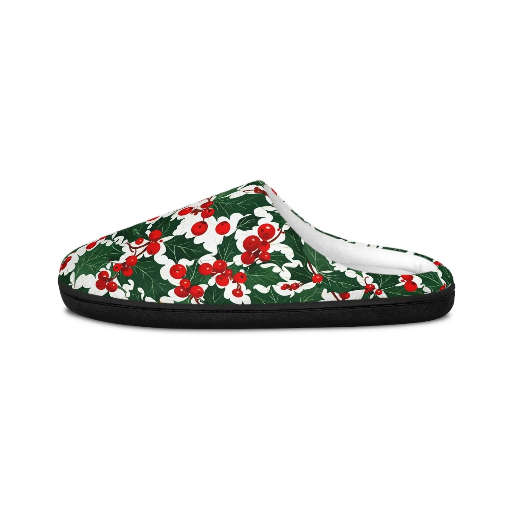Womens Indoor Christmas holly Slippers
