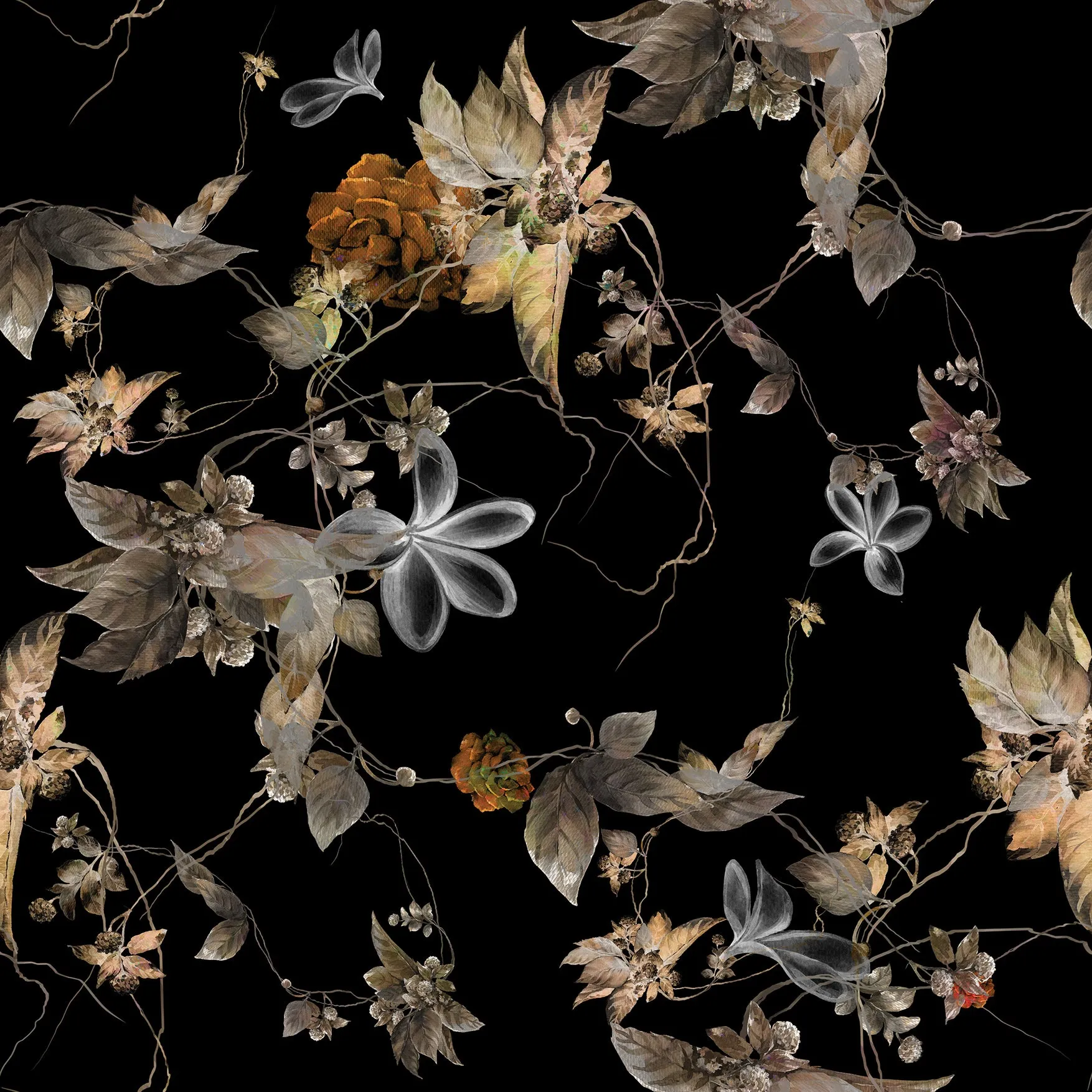 Women's Indoor Slippers - Moonlight Botanicals Collection (Kaleidoscope)