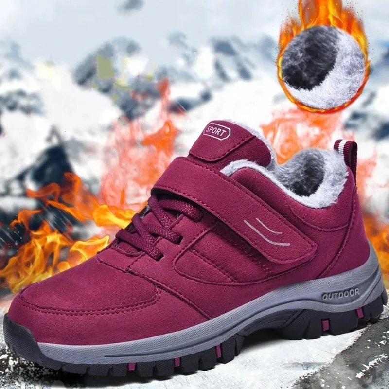 Women's Winter Snow Boots Warm Fur Lined Anti-Slip Booties for Bunions Wide Feet
