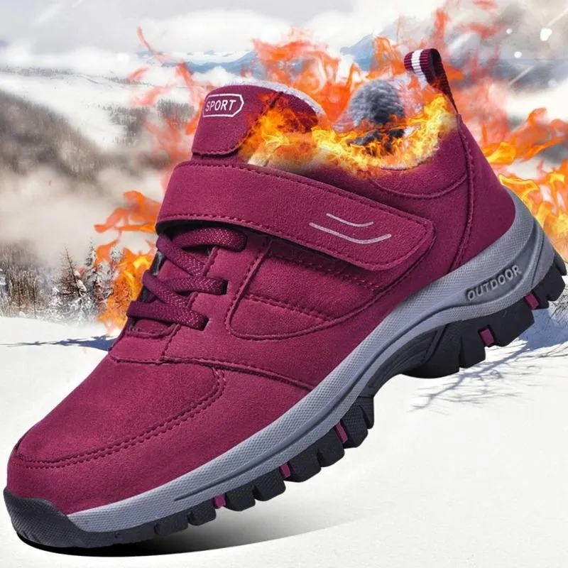 Women's Winter Snow Boots Warm Fur Lined Anti-Slip Booties for Bunions Wide Feet